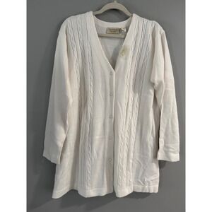 New Victorias Secret Cardigan Cable Knit Button Front Sweater gold label vintage